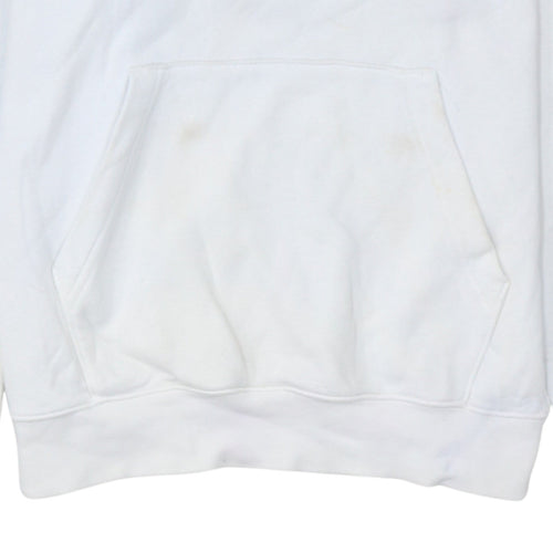 Nike Men's White XS Pullover Hoodie with Brown Logo