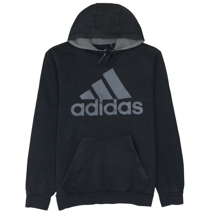 Adidas Mens Black XL Pullover Hoodie Logo Fleece Sweatshirt