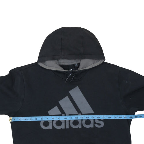 Adidas Mens Black XL Pullover Hoodie Logo Fleece Sweatshirt