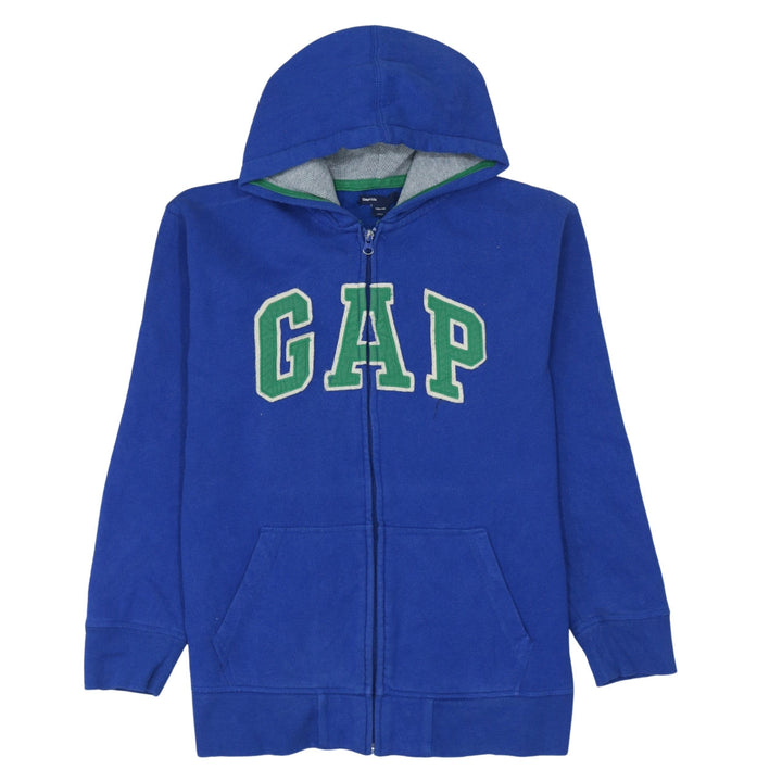GapKids Boys Blue Full Zip Hoodie 13-14 Years Logo Hooded Sweatshirt