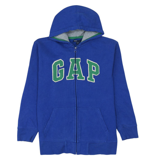 GapKids Boys Blue Full Zip Hoodie 13-14 Years Logo Hooded Sweatshirt