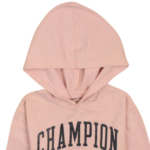 Champion Teens Pink Pullover Hoodie Size 14 Logo Graphic Sweatshirt