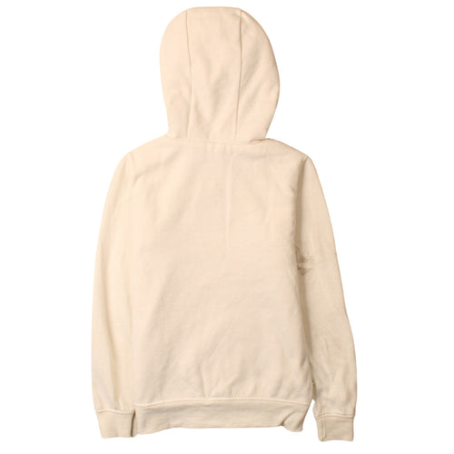 FB Sister Womens Ivory Full Zip Hooded Sweatshirt XS Faux Fur Lined