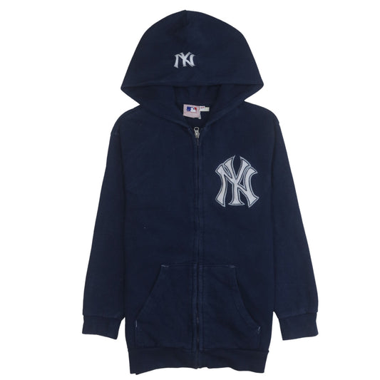 Matalan Boys Navy Full Zip Hoodie 10-11 Years New York Yankees MLB Cotton Blend