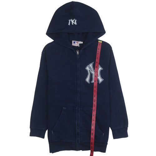 Matalan Boys Navy Full Zip Hoodie 10-11 Years New York Yankees MLB Cotton Blend
