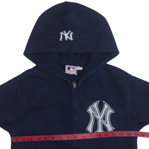 Matalan Boys Navy Full Zip Hoodie 10-11 Years New York Yankees MLB Cotton Blend