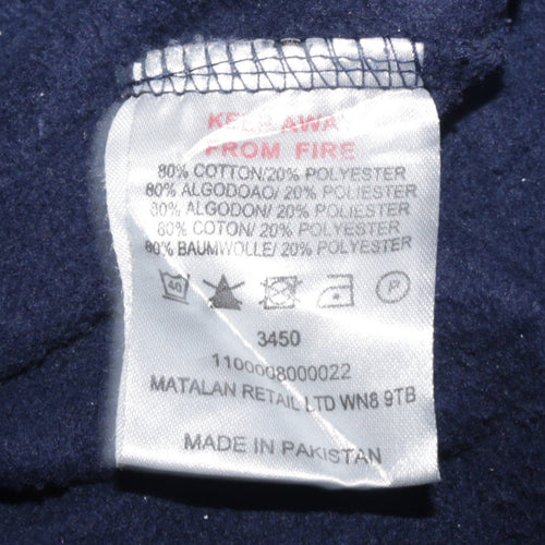 Matalan Boys Navy Full Zip Hoodie 10-11 Years New York Yankees MLB Cotton Blend