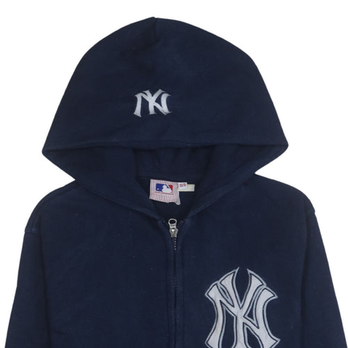 Matalan Boys Navy Full Zip Hoodie 10-11 Years New York Yankees MLB Cotton Blend