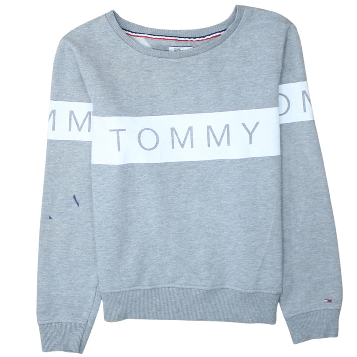 Tommy Hilfiger Men’s Grey Logo Crew Neck Sweatshirt Size S