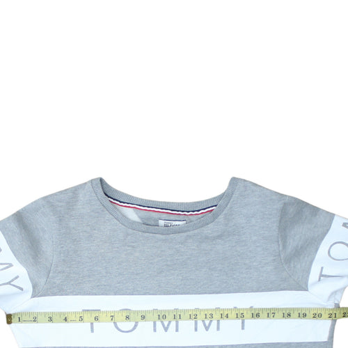 Tommy Hilfiger Men’s Grey Logo Crew Neck Sweatshirt Size S