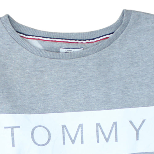 Tommy Hilfiger Men’s Grey Logo Crew Neck Sweatshirt Size S