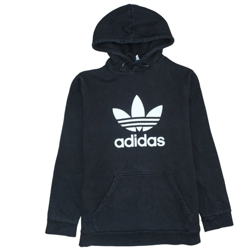 Adidas Men's Black Pullover Hoodie L Regular Fit Sports Logo