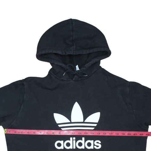 Adidas Men's Black Pullover Hoodie L Regular Fit Sports Logo