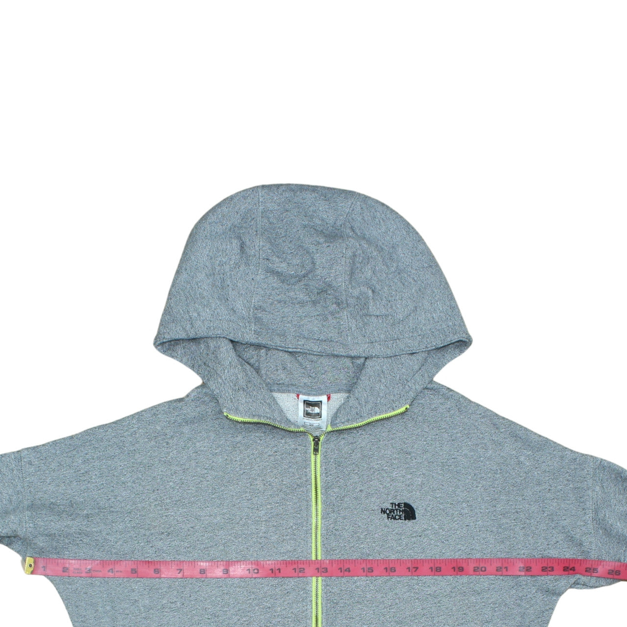 The North Face Womens Grey Full Zip Hoodie Size L Lightweight Fleece