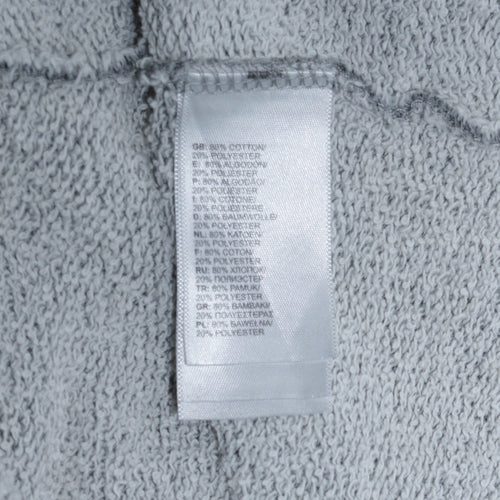The North Face Womens Grey Full Zip Hoodie Size L Lightweight Fleece