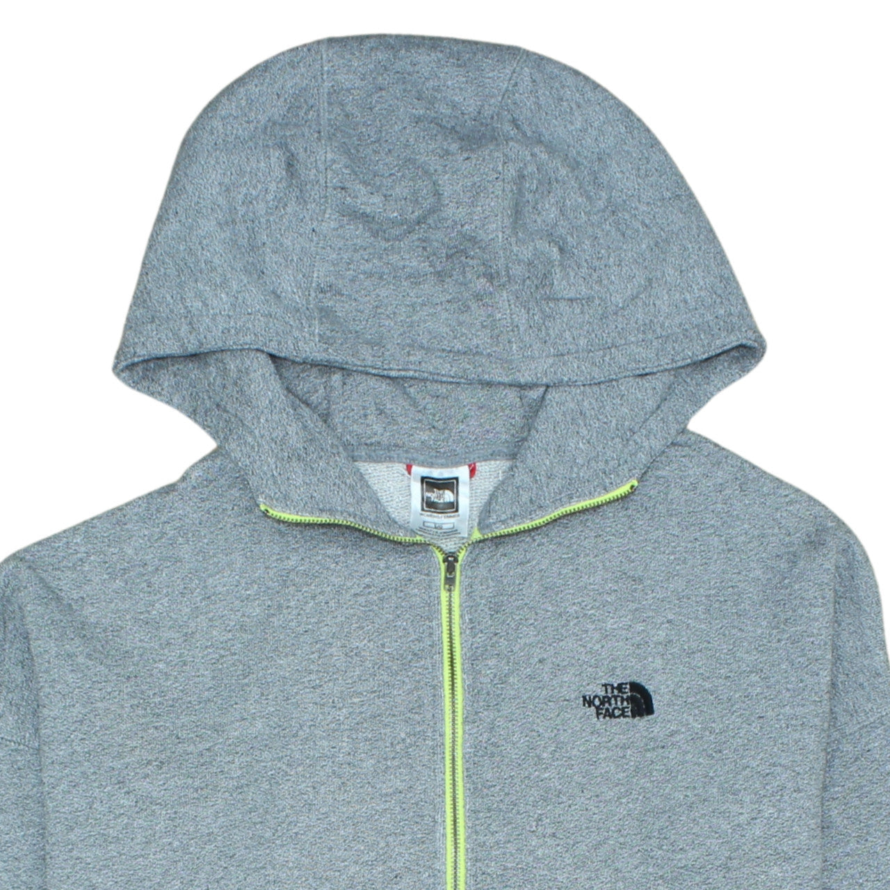 The North Face Womens Grey Full Zip Hoodie Size L Lightweight Fleece