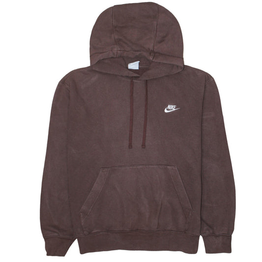 Nike Men's Brown Pullover Hoodie M Regular Fit Fleece Sweatshirt