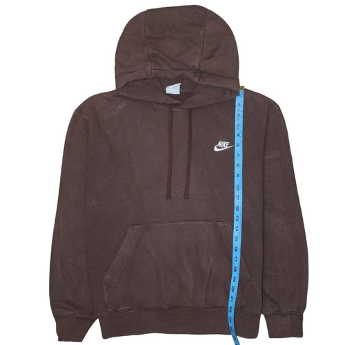 Nike Men's Brown Pullover Hoodie M Regular Fit Fleece Sweatshirt