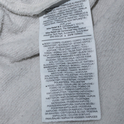 Nike Men's Beige Pullover Hoodie XS Fleece Logo Sweatshirt