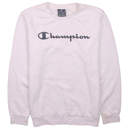 Champion Boys White Logo Pullover Sweatshirt Size 13-14 Years