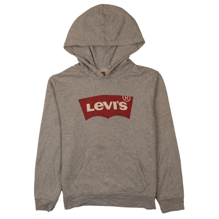 Levi's Men's Grey Pullover Hoodie Small Graphic Logo Sweatshirt