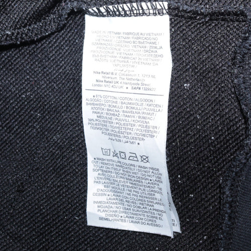 Nike Men's Black Pullover Hoodie M Dri-Fit Logo Sportswear