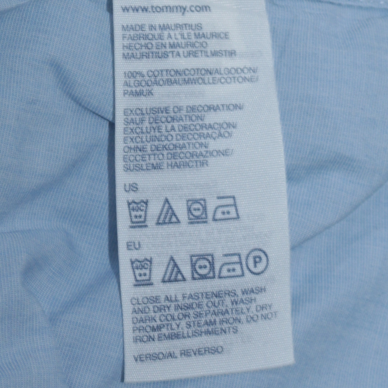 Hilfiger Denim Men's Blue Button-Down Long Sleeve Cotton Shirt M