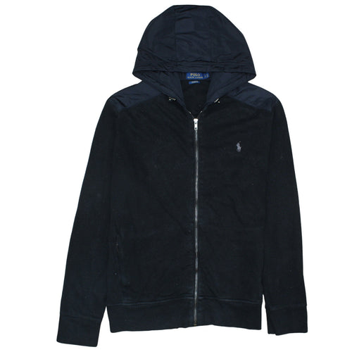 Polo Ralph Lauren Men's Black Hooded Full Zip Cotton Jacket L