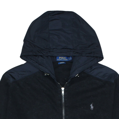 Polo Ralph Lauren Men's Black Hooded Full Zip Cotton Jacket L