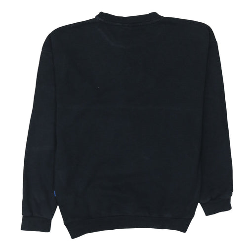 Adidas Womens Black Crew Neck Pullover Sweatshirt Size XS Classic Logo