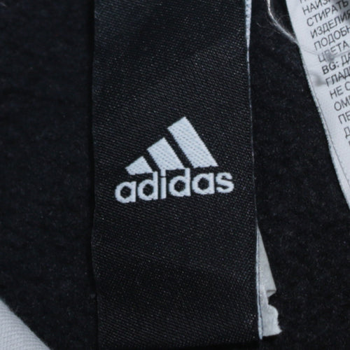 Adidas Men’s Black Pullover Hoodie S Regular Fit Logo Fleece