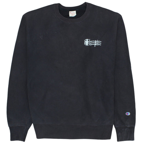 Champion Men's Black Large Reverse Weave Pullover Sweatshirt