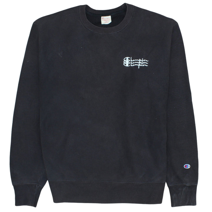 Champion Men's Black Large Reverse Weave Pullover Sweatshirt
