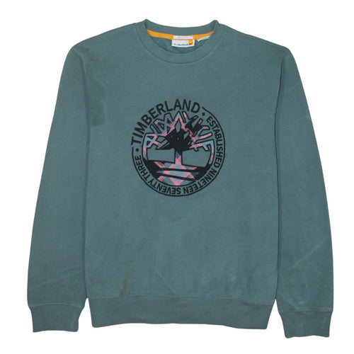 Timberland Men's Green Regular Fit Logo Sweatshirt M