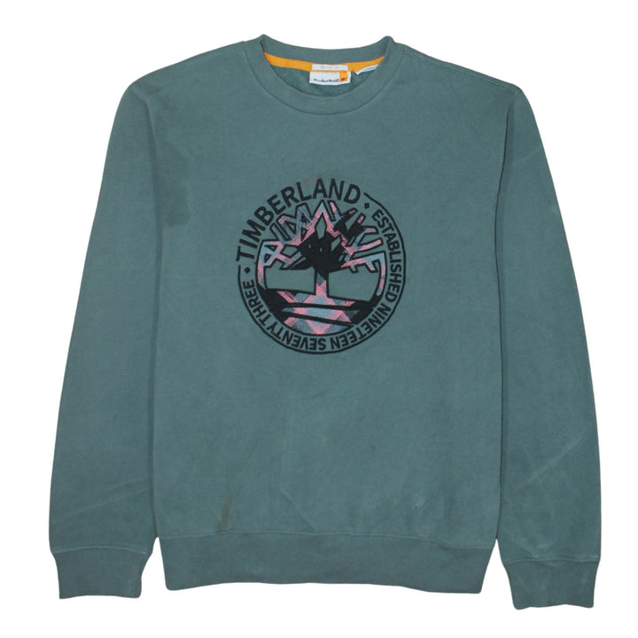 Timberland Men's Green Regular Fit Logo Sweatshirt M