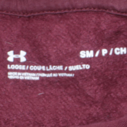 Under Armour Men’s Red Pullover Hoodie Small Relaxed Fit