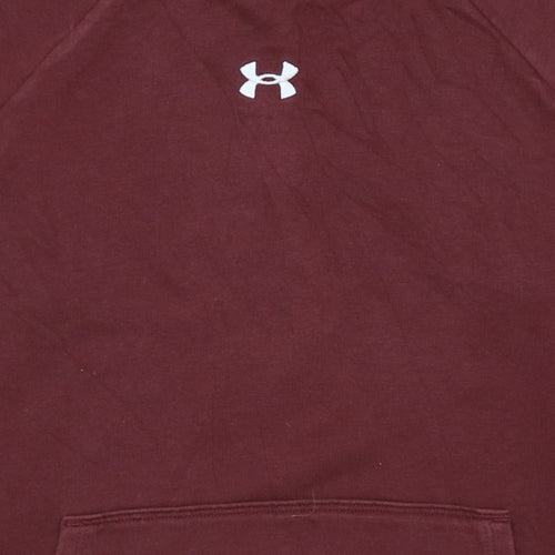 Under Armour Men’s Red Pullover Hoodie Small Relaxed Fit