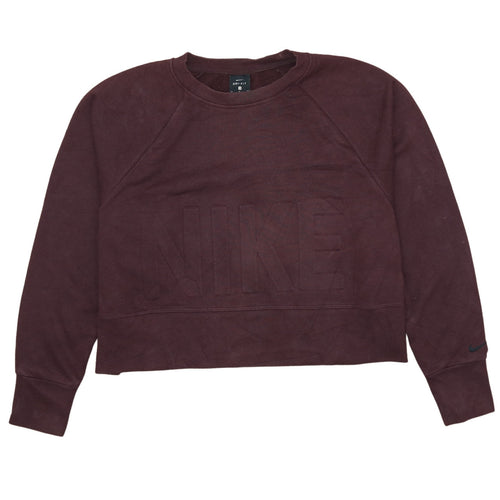 Nike Women's Burgundy Dri-FIT Pullover Sweatshirt Small
