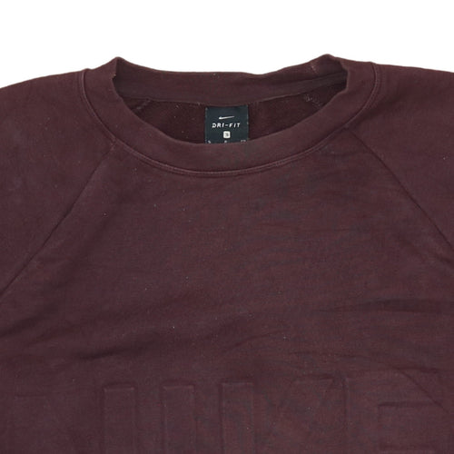 Nike Women's Burgundy Dri-FIT Pullover Sweatshirt Small