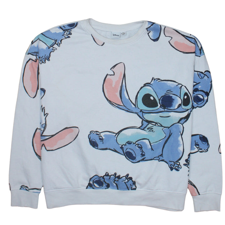 Disney Primark Women's White Stitch Sweatshirt XL 18/20 Pullover
