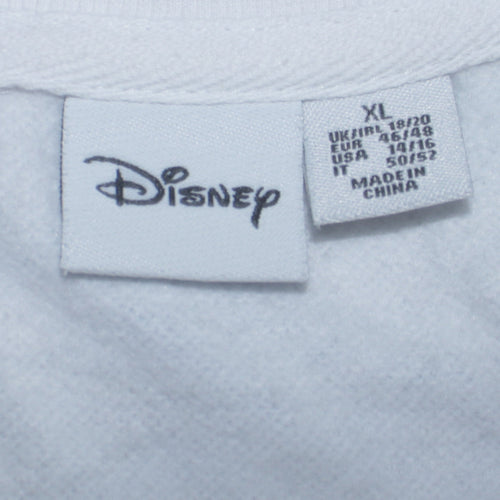 Disney Primark Women's White Stitch Sweatshirt XL 18/20 Pullover
