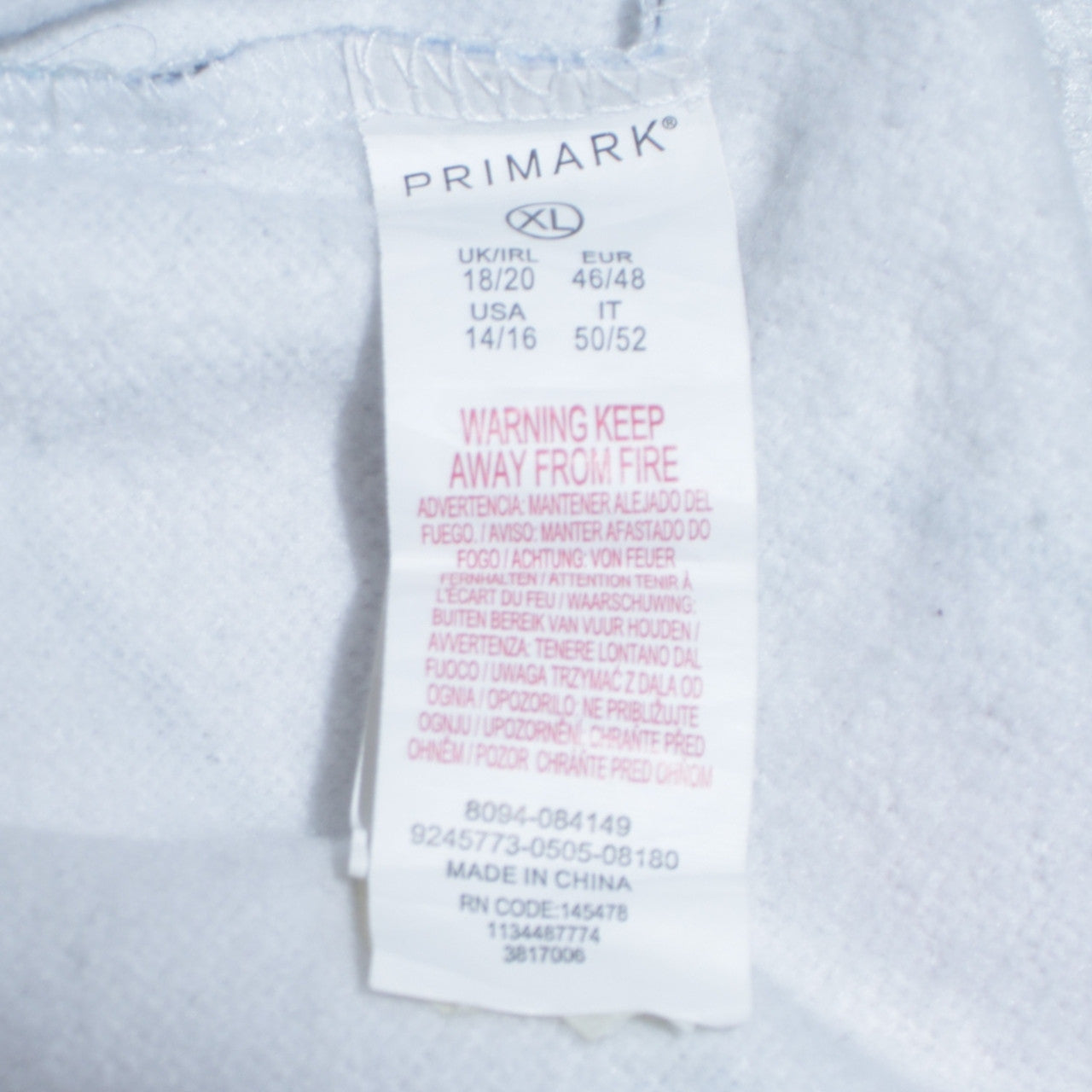 Disney Primark Women's White Stitch Sweatshirt XL 18/20 Pullover