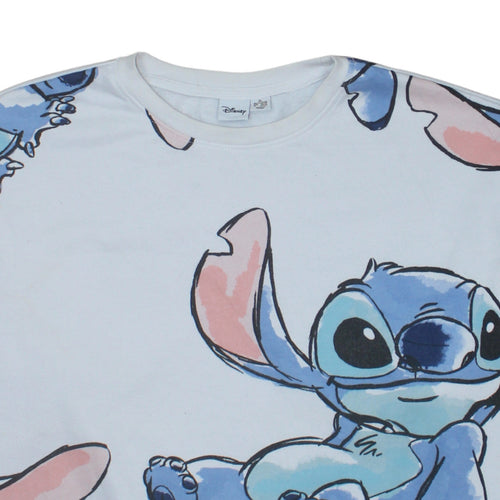 Disney Primark Women's White Stitch Sweatshirt XL 18/20 Pullover
