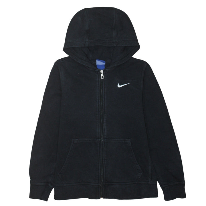 Nike Boys Black Full Zip Hoodie Size 12-13 Years L Casual Sportswear