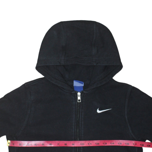 Nike Boys Black Full Zip Hoodie Size 12-13 Years L Casual Sportswear
