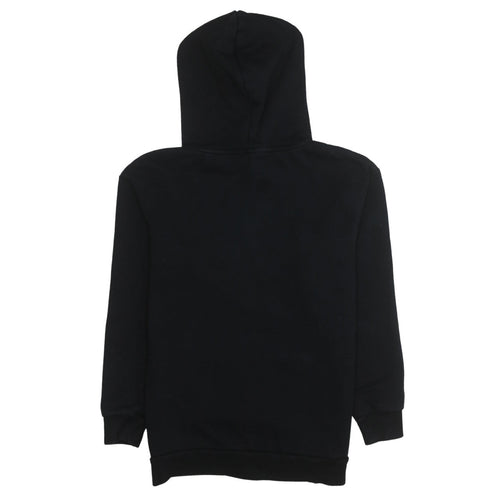 Puma Mens Black Small Pullover Hoodie Fleece Logo Sweatshirt