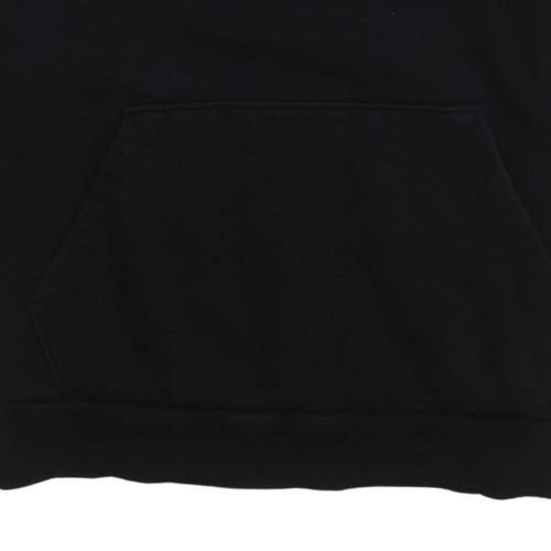 Puma Mens Black Small Pullover Hoodie Fleece Logo Sweatshirt