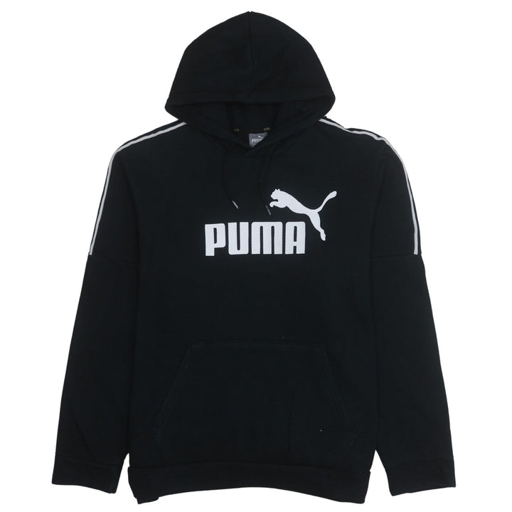 Puma Men's Black XL Pullover Hoodie Graphic Logo Sportswear