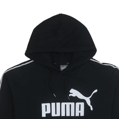 Puma Men's Black XL Pullover Hoodie Graphic Logo Sportswear