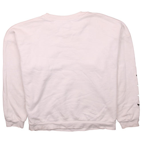 Adidas Womens Beige Crew Neck Sweatshirt Size 14 Logo Print